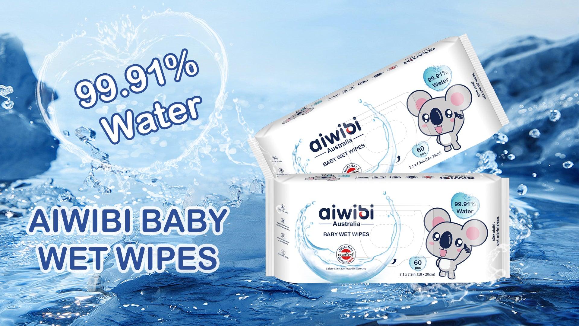 AIWIBI BABY WATER WIPES - 99.91% Purified Water