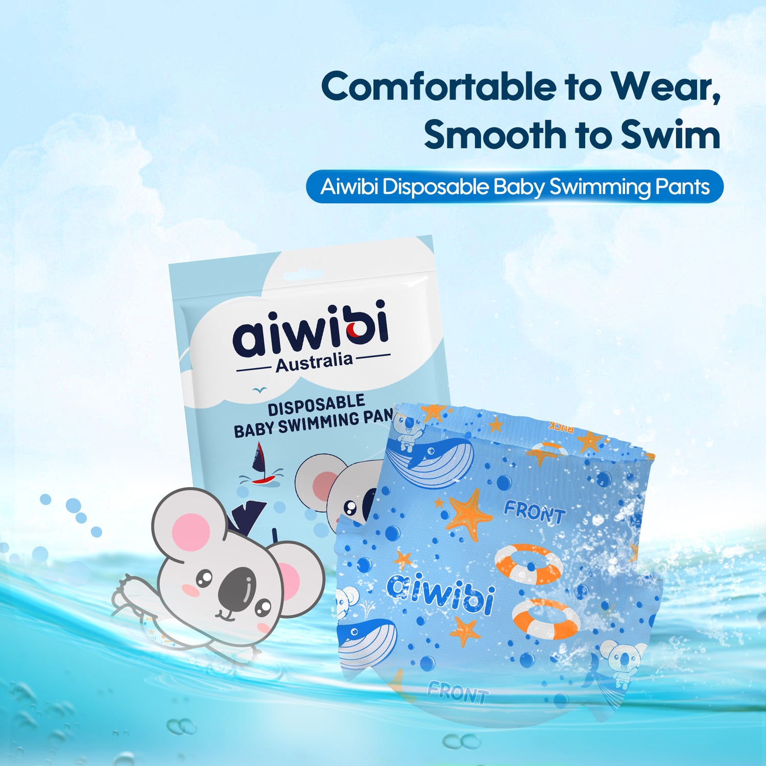 Aiwibi Baby Swim Pants – Soft, Leak-Proof & Comfortable (5 Pack)