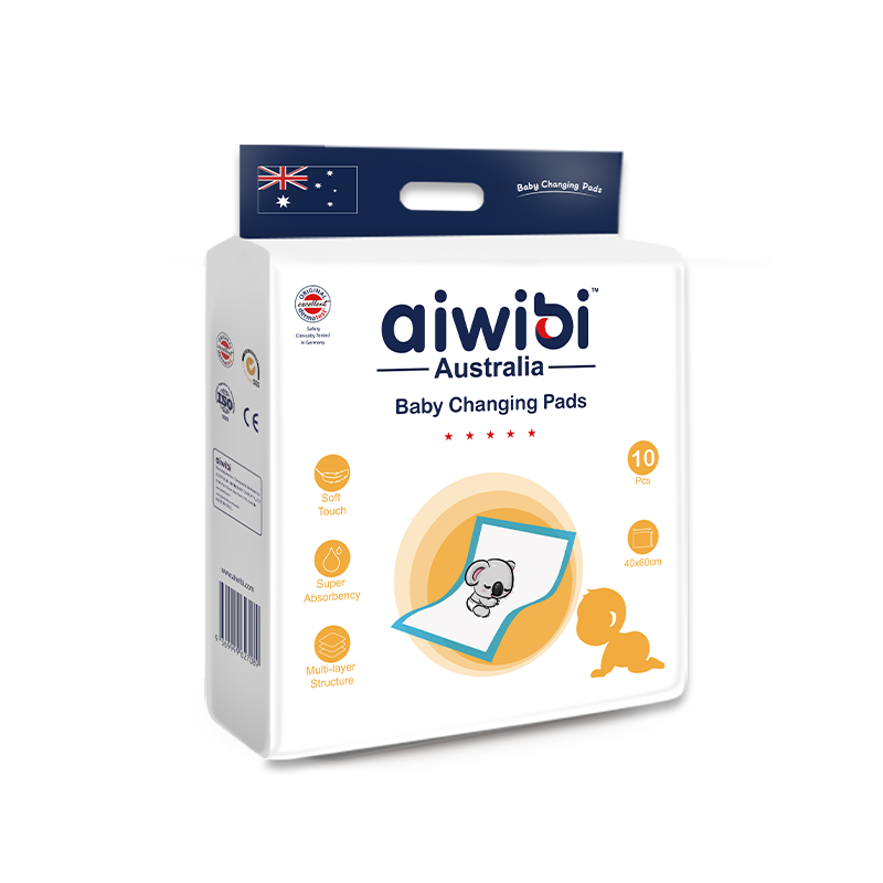 Aiwibi Disposable Baby Changing Pads – Super Absorbent & Leak-Proof (40 × 60 cm, 10 Pcs)