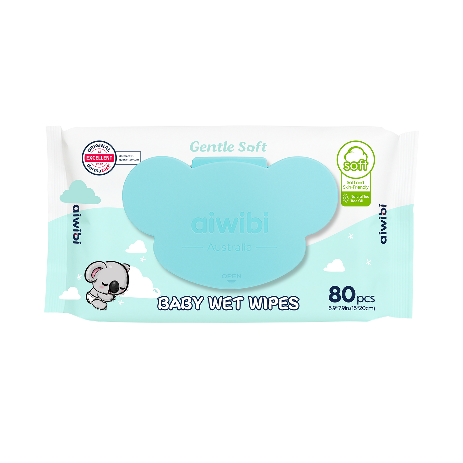 Aiwibi Gentle Soft Sensitive Care Wipes - Natural tea oil