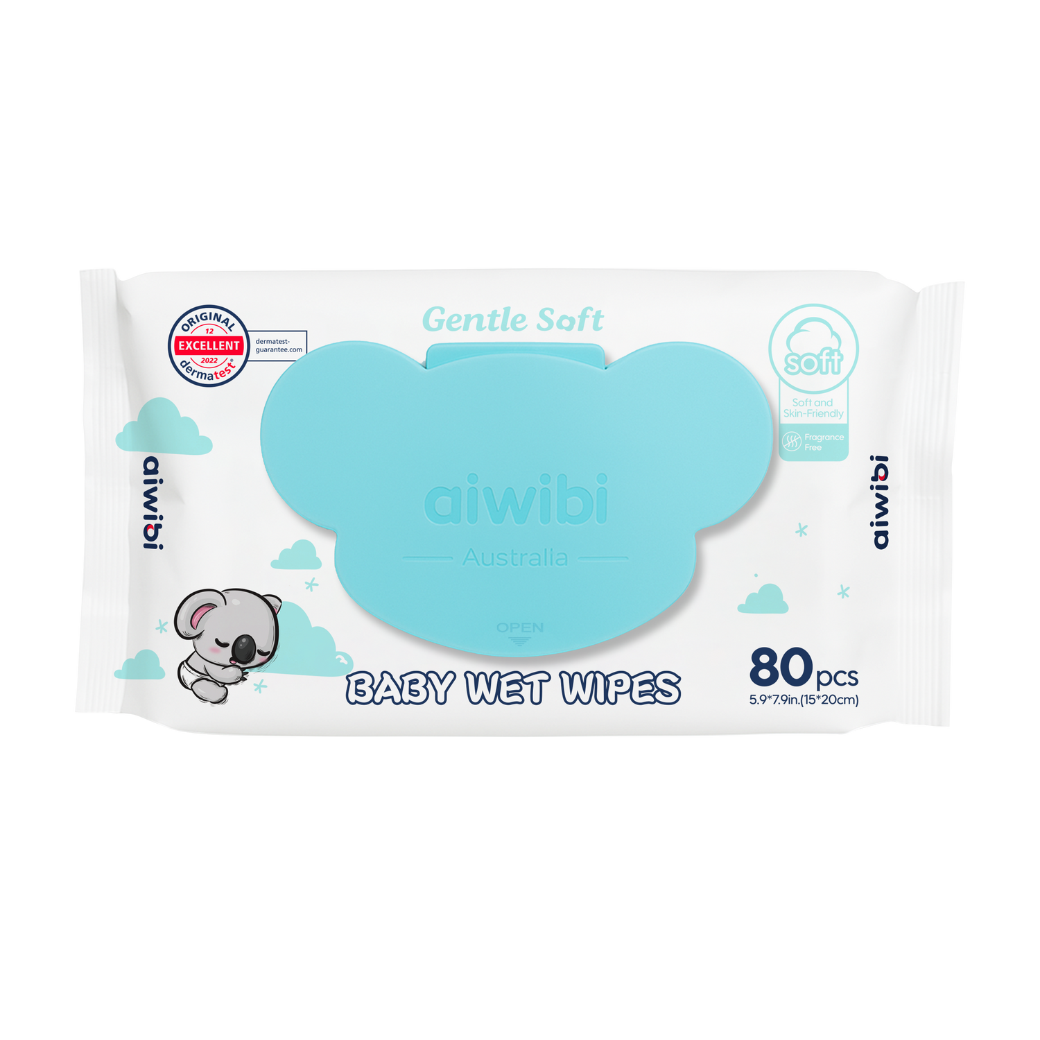 Aiwibi 100% Skin-Friendly Baby Wipes – Ultra-Soft, Fragrance-Free, for Newborns
