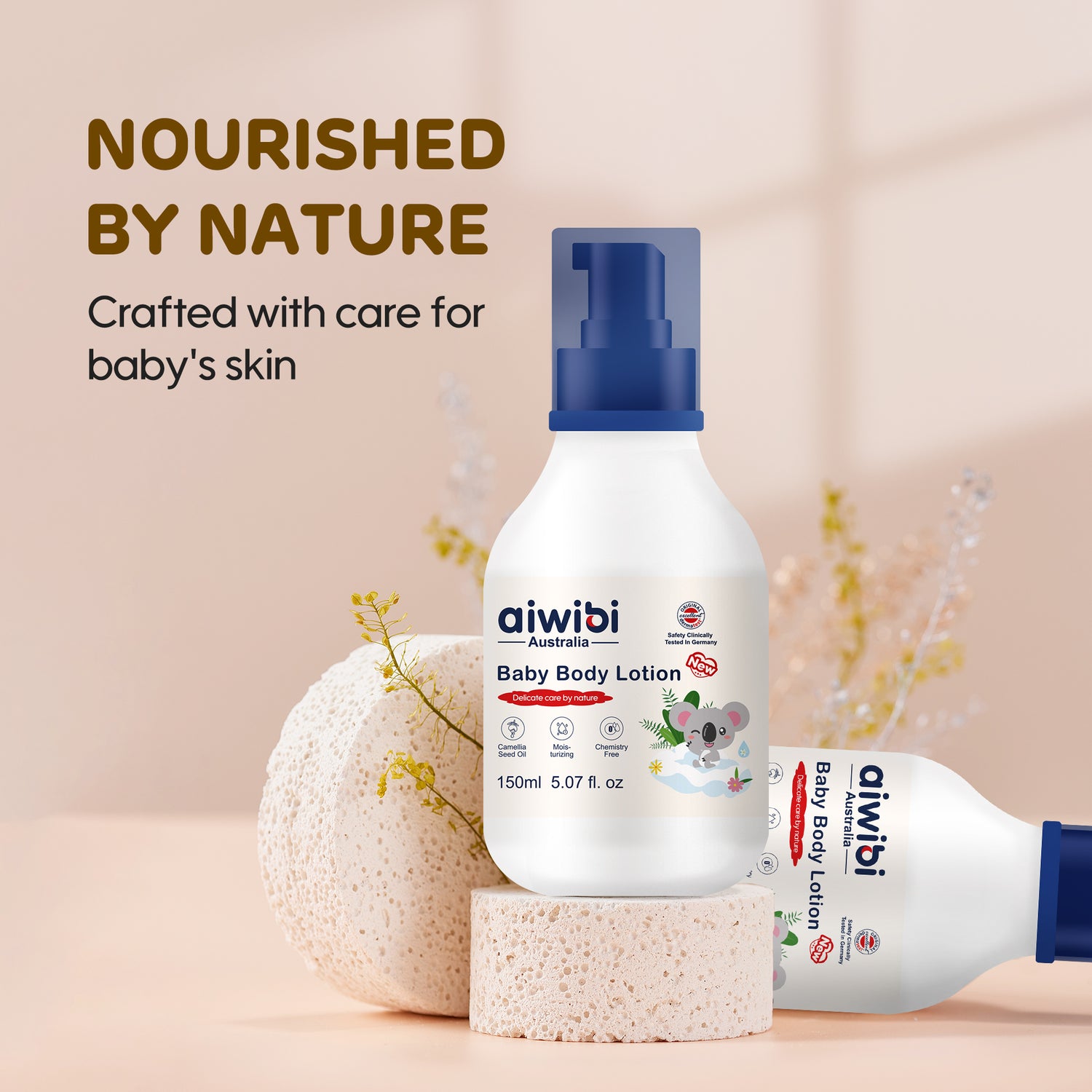 Aiwibi Baby Body Lotion – Gentle Moisturizing Care with Vitamin E & Camellia Oil 150ML