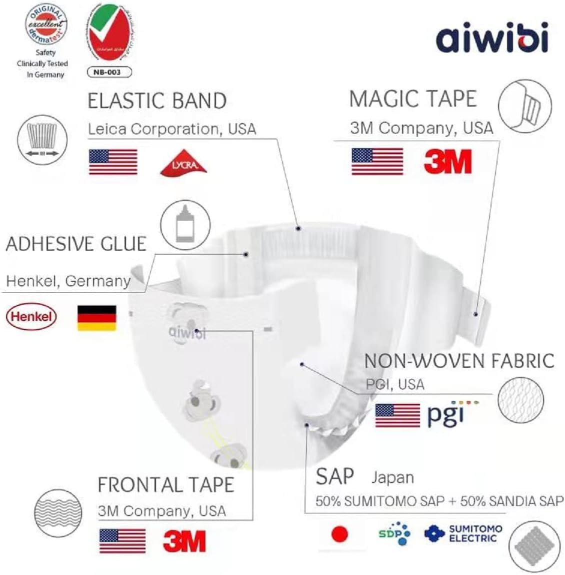 Aiwibi Premium Care Baby Pants  - Size XL (12-17KG) 40Pcs