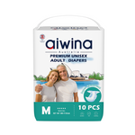 M Size Adult Diaper | Soft Incontinence Diapers for Adults, 10PCS, Fits Waist 80-112cm.