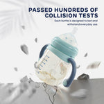 Tough shatter-resistant PPSU feeding bottle, safe even when dropped