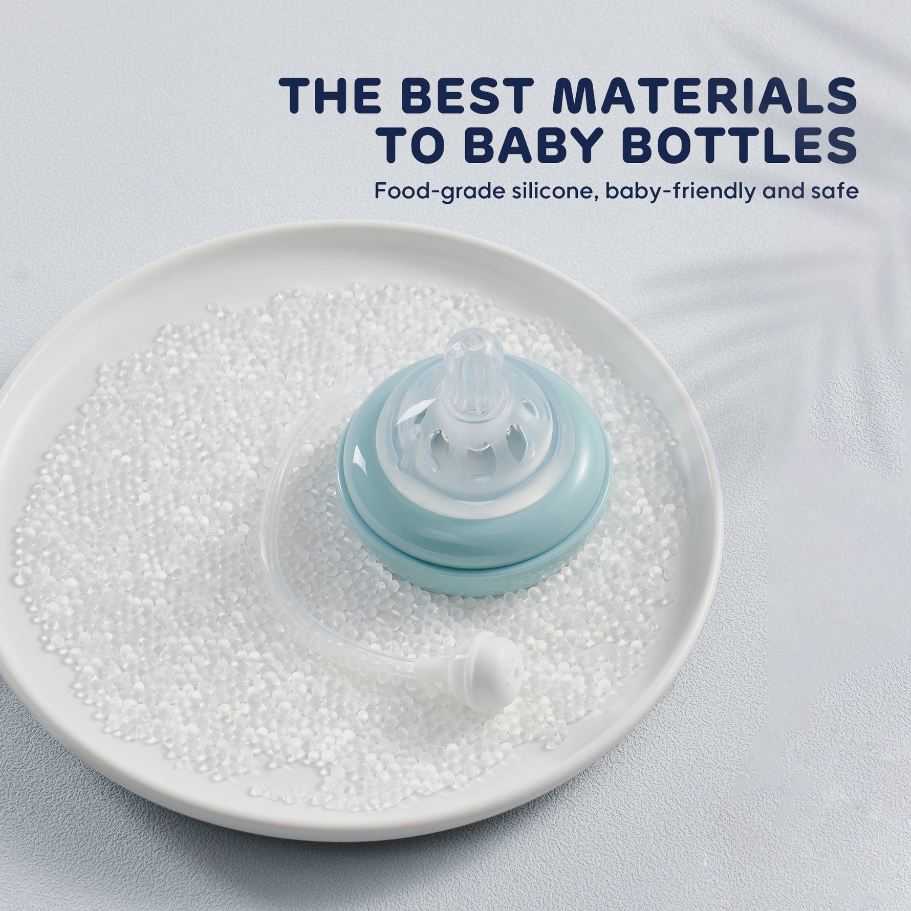 Aiwibi Soft skin-friendly silicone bootle nipple, non-toxic and comfortable for baby.