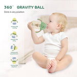 Aiwibi baby water bottle with 360° gravity ball, easy to drink lying down