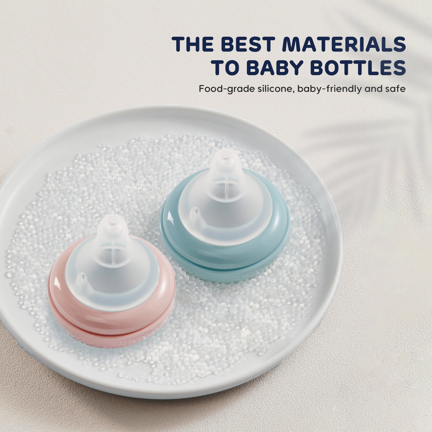 Aiwibi baby bottles are made of food-grade silicone and are baby-friendly.
