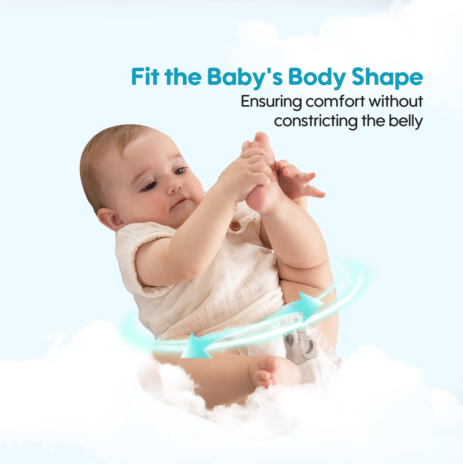 Aiwibi diapers fit your baby perfectly