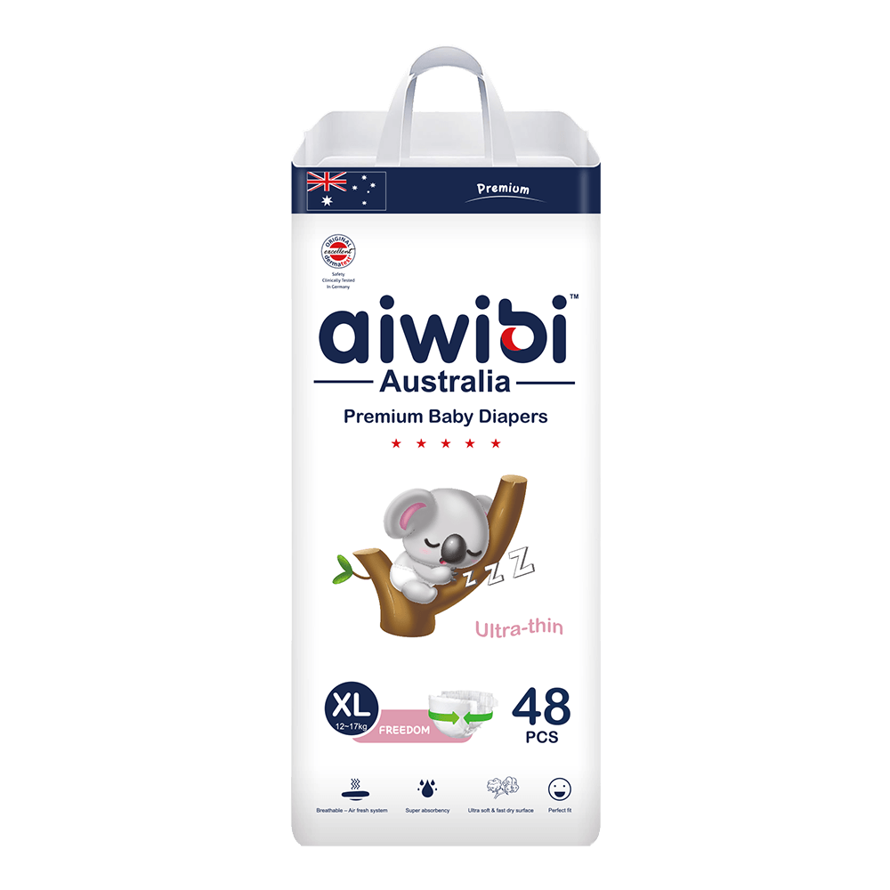 One pack of Aiwibi Royal Comfort Jumbo Diapers pack, size XL (5), suitable for babies weighing 12kg to 17kg.