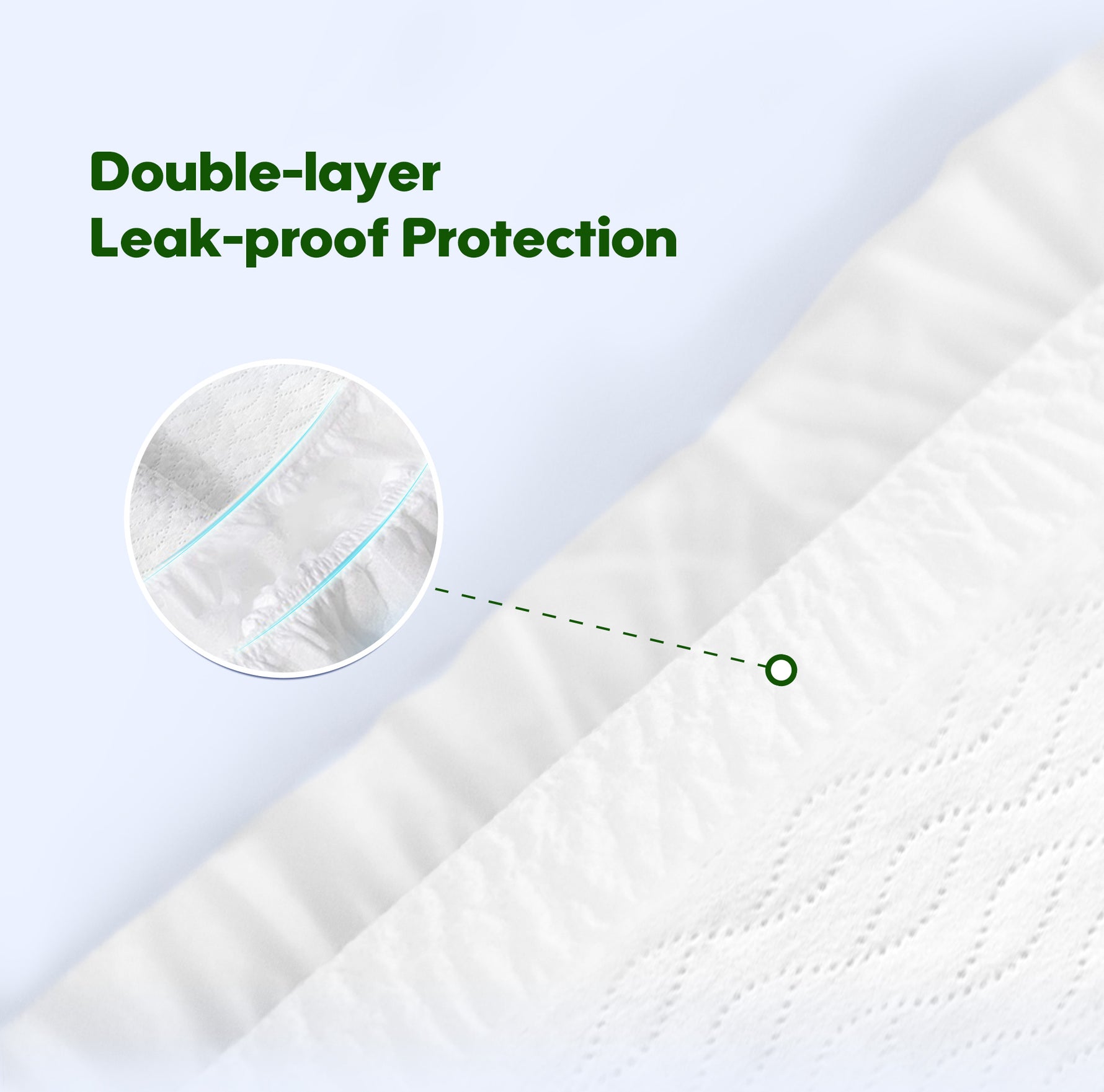 Aiwibi Royal Comfort Baby Pants, featuring a double leak-proof side guard design to prevent diaper leakage.