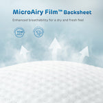 Aiwina adult diaper uses a breathable top sheet to allow air circulation and keep skin dry and comfortable all day.