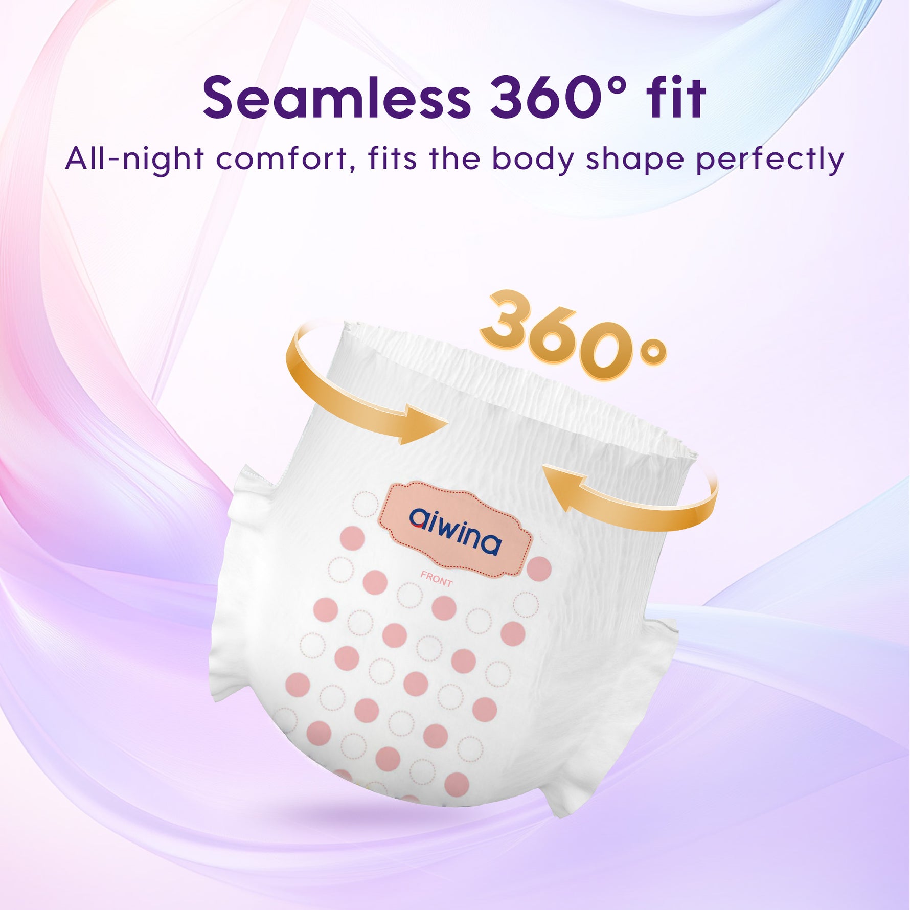 Aiwina overnight period panties with 360° fit design.