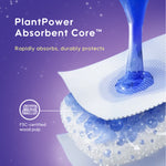 Aiwina overnight period panties with plantpower absorbent core, fast absorption and long-lasting protection