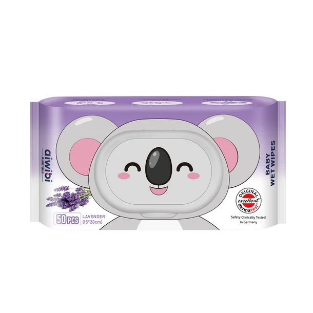 Aiwibi Lavender fresh Organic Care Wet Wipes- 50pcs