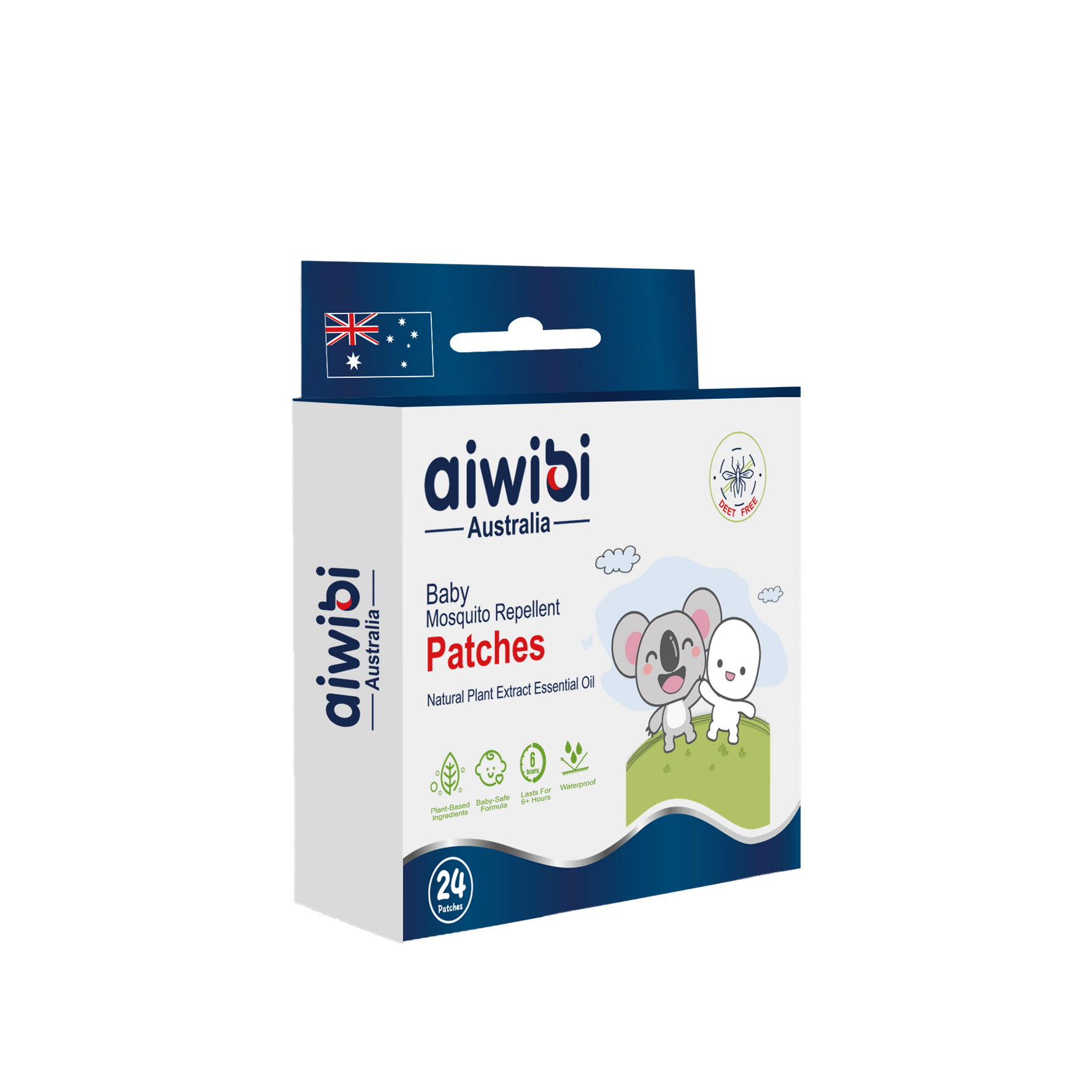 The picture shows the front view of Aiwibi mosquito repellent patches.