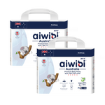 Two pack of Aiwibi Royal Comfort Jumbo Diapers pack, size XL (5), suitable for babies weighing 12kg to 17kg.