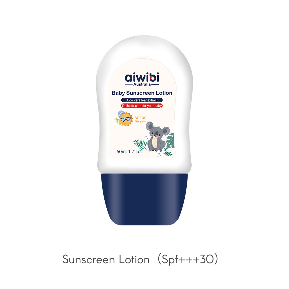 لوشن واقي من الشمس للأطفال من أيويبي، عامل حماية SPF30 PA+++، 50 مل، حماية واسعة النطاق من الأشعة فوق البنفسجية UVA/UVB، مكونات نباتية طبيعية، آمن ولطيف على البشرة الحساسة