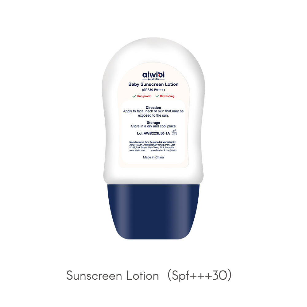 لوشن واقي من الشمس للأطفال من أيويبي، عامل حماية SPF30 PA+++، 50 مل، حماية واسعة النطاق من الأشعة فوق البنفسجية UVA/UVB، مكونات نباتية طبيعية، آمن ولطيف على البشرة الحساسة